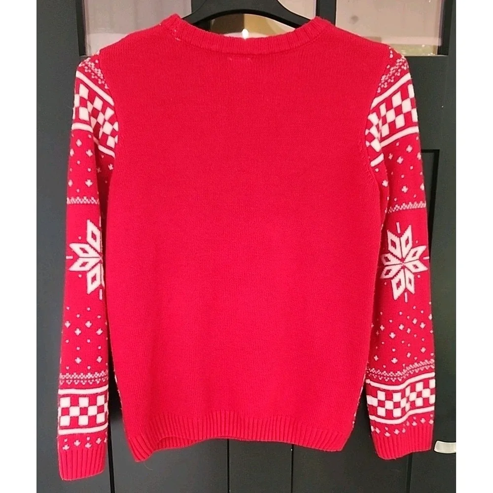 Holiday Time Men's Red Christmas‎ Ugly Silly Sweater Size Large